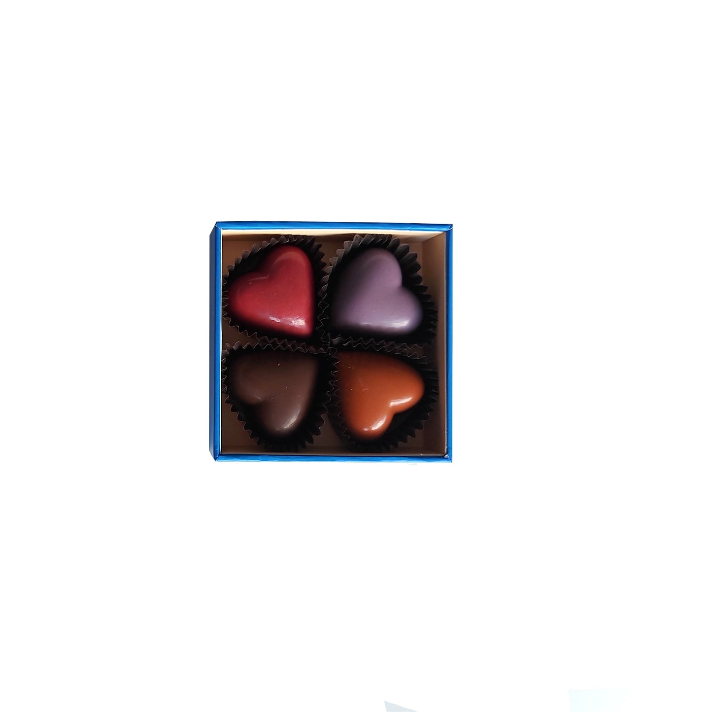 Coffret 4 cœurs chocolat Chocolats Andrée