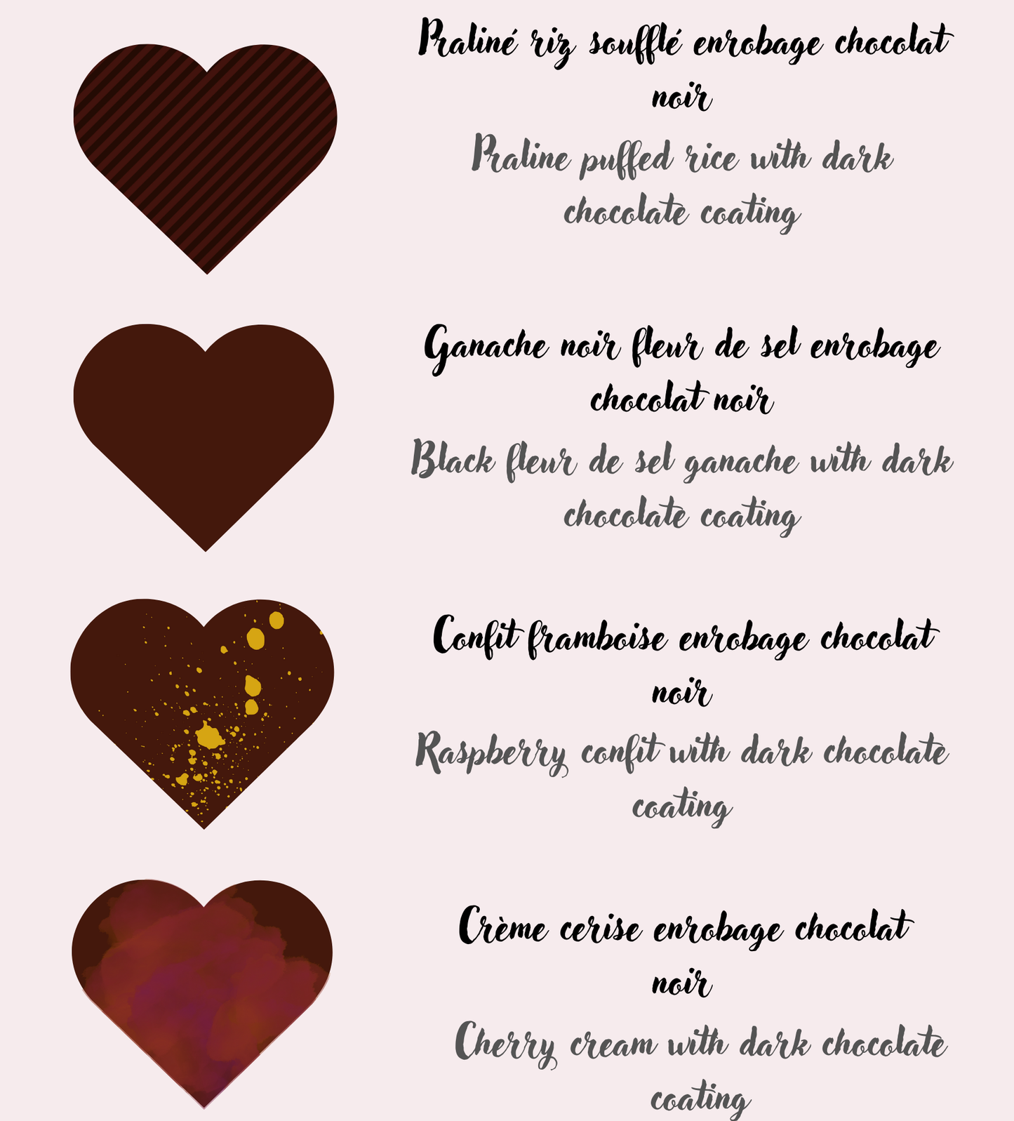 Coffret 4 cœurs chocolat Vegan édition 2025