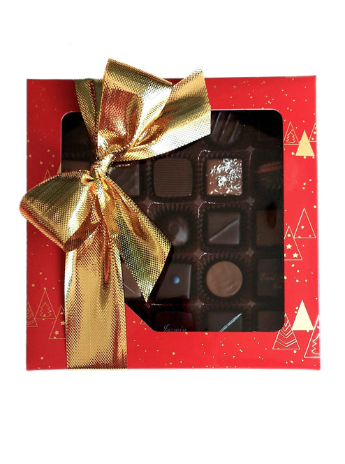 Boite rouge 25 chocolats assortis