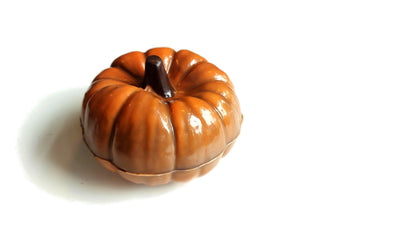 Pumpkin topped with chocolates