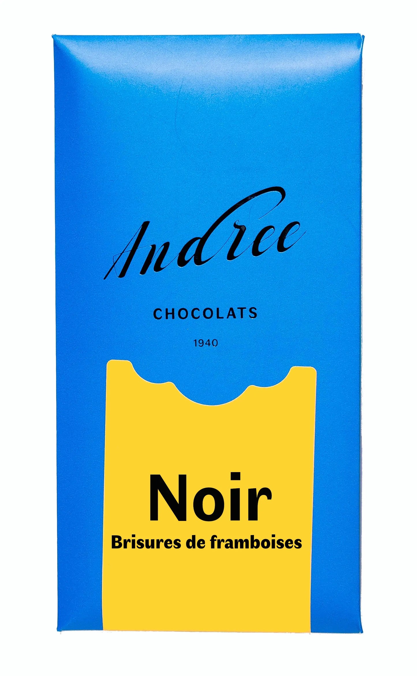 Tablette Noir Guayaquil 64% brisure de framboises Chocolats Andrée