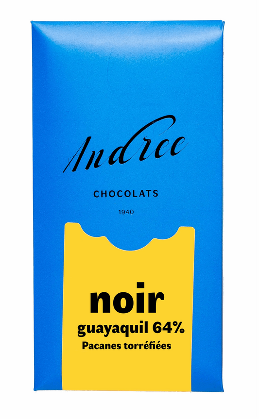 Tablette Noir Guayaquil 64% pacanes caramelisées