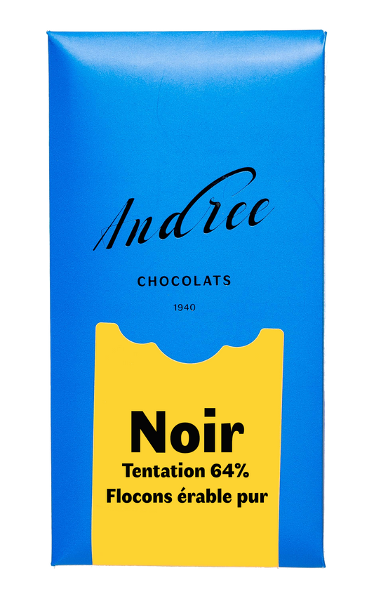 Tablette Noir Tentation 64% Flocons d'érable pur