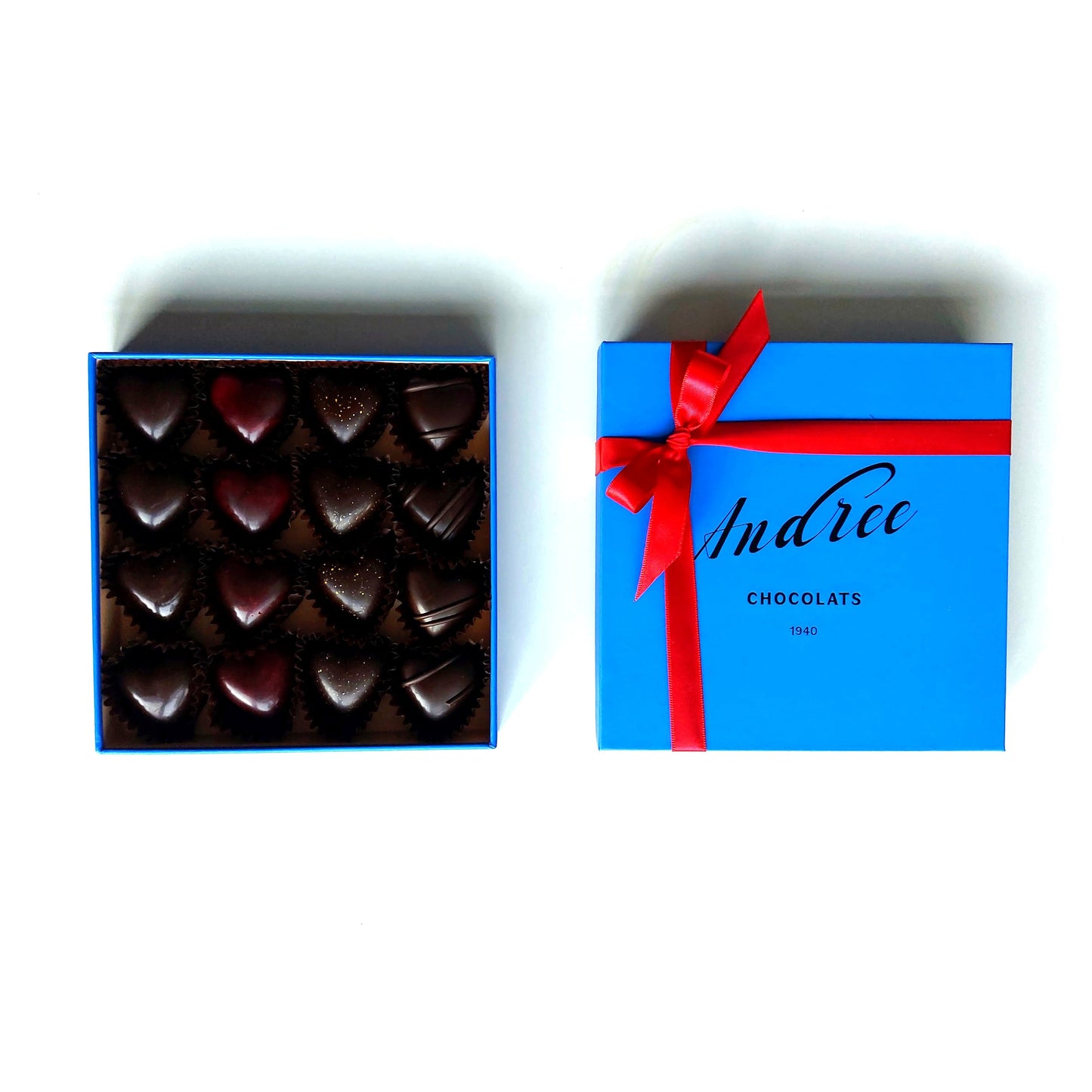 Coffret 16 coeurs en chocolat édition 2025